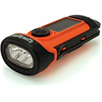Los mejores  - igadgitz Xtra U4456 LED Linterna Antorcha Flashlight Impermeable 5m Eco Recargable con Energía Solar y Dínamo Naranja…